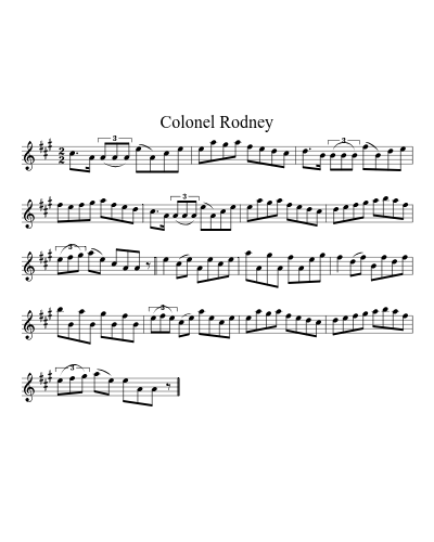 Colonel Rodney (Version 3) sheet music preview