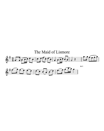 The Maid of Lismore sheet music preview