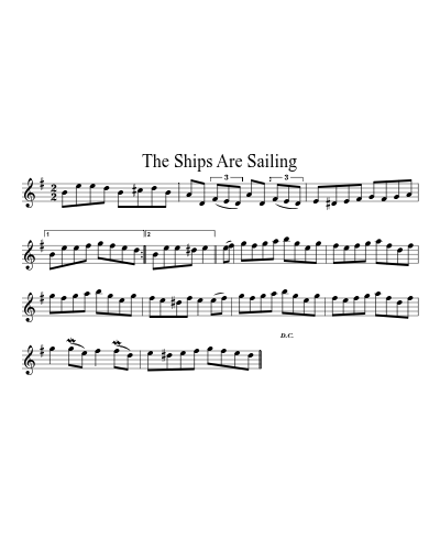 The ships are sailing (Version 3) sheet music preview