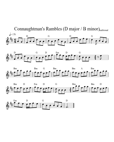 Connaughtman's Rambles (D major / B minor)