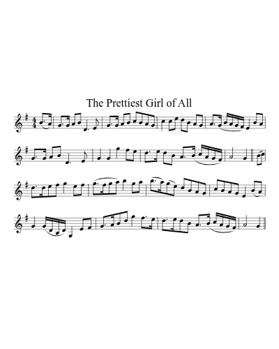 The Prettiest Girl of All sheet music preview