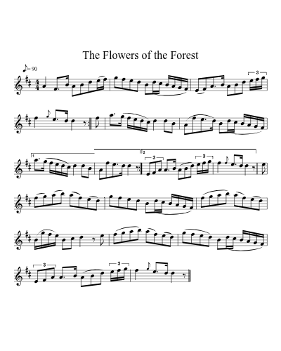 The Flowers of the Forest sheet music preview