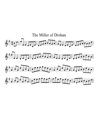 The Miller of Drohan sheet music preview