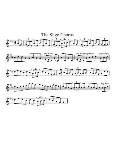 The Sligo Chorus (Version 2) sheet music preview