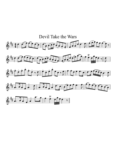 Devil Take the Wars sheet music preview