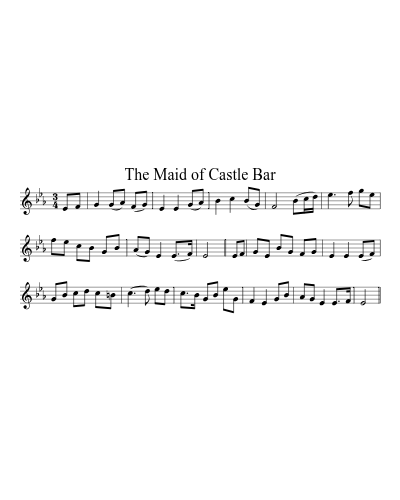 The Maid of Castle Bar sheet music preview