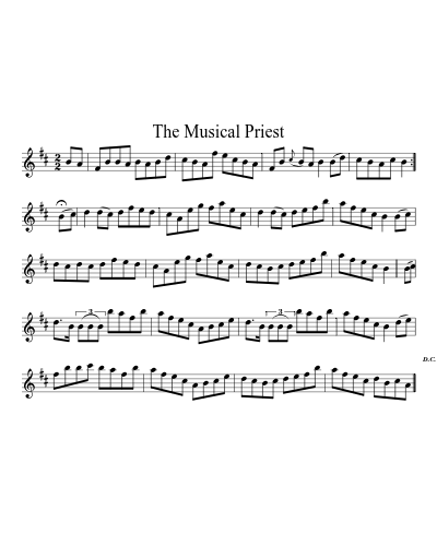The musical priest (Version 3) sheet music preview
