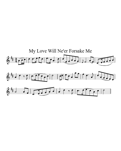 My Love Will Ne'er Forsake Me
