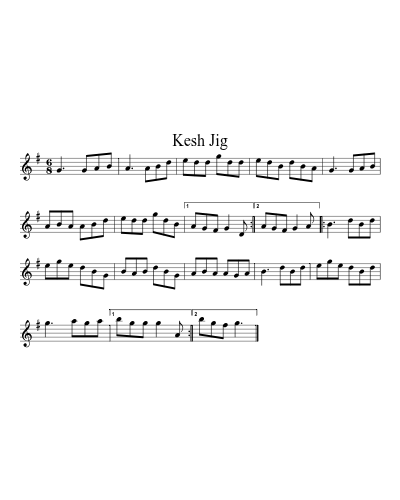 Kesh Jig (Version 2) sheet music preview