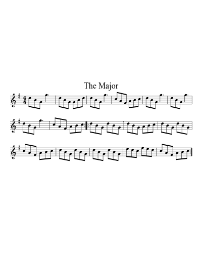 the Major (Version 2) sheet music preview
