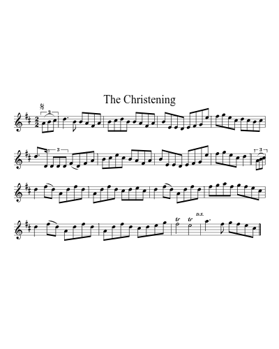 The Christening (Version 2) sheet music preview