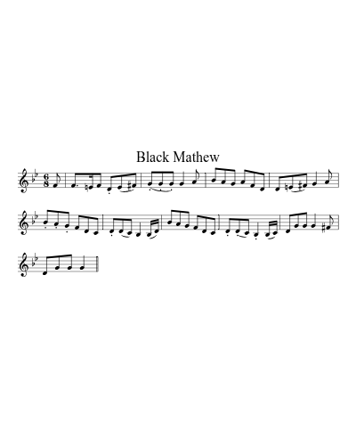 Black Mathew sheet music preview