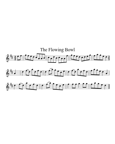The Flowing Bowl (Version 2) sheet music preview