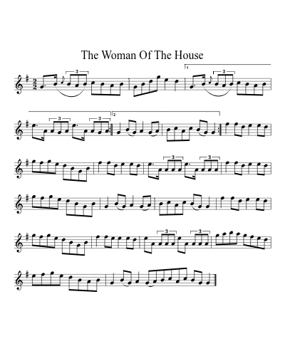 The woman of the house (Version 4) sheet music preview