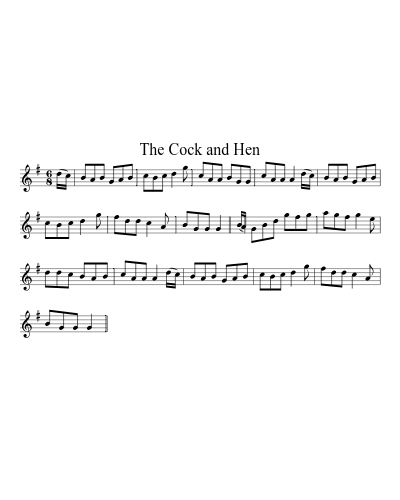The Cock and Hen sheet music preview