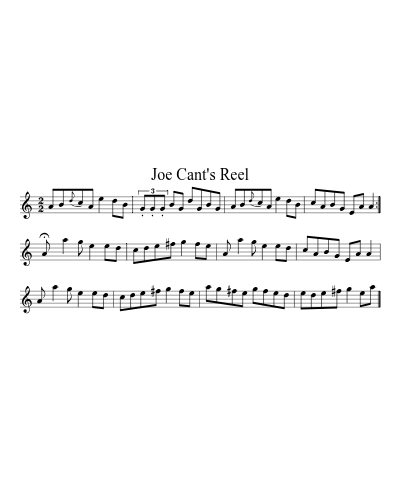 Joe Cant's Reel sheet music preview