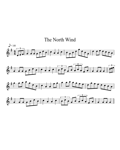 The North Wind sheet music preview