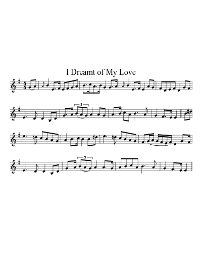 I Dreamt of My Love sheet music preview