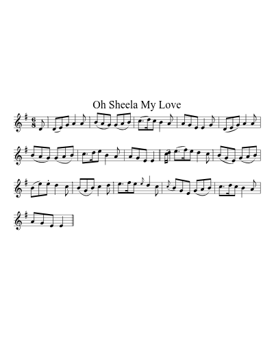 Oh Sheela My Love sheet music preview