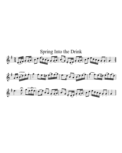 Spring Into the Drink sheet music preview