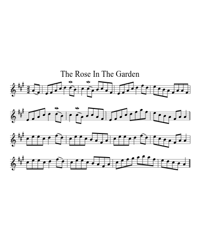 The Rose in the Garden (Version 2) sheet music preview