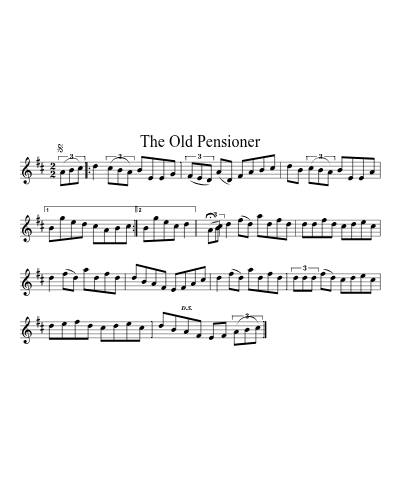 The Old Pensioner (Version 2) sheet music preview