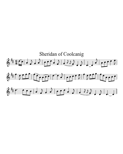 Sheridan of Coolcanig sheet music preview