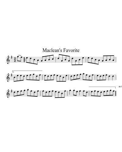 MacLean's Favorite (Version 2)