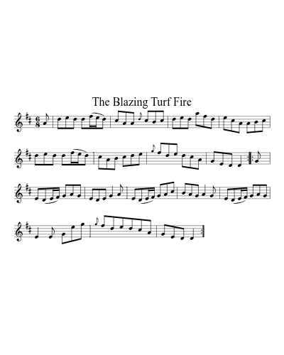 The Blazing Turf Fire sheet music preview
