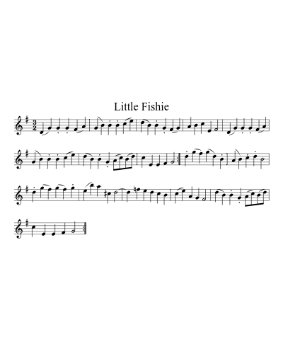 Little Fishie sheet music preview