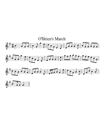 O'Brien's March sheet music preview