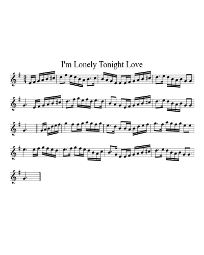 I'm Lonely Tonight Love