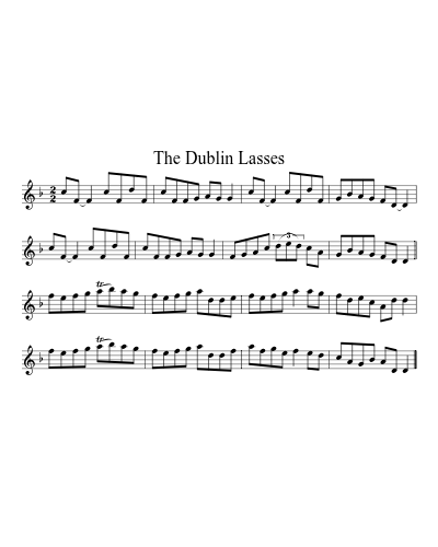 The Dublin Lasses (Version 2) sheet music preview