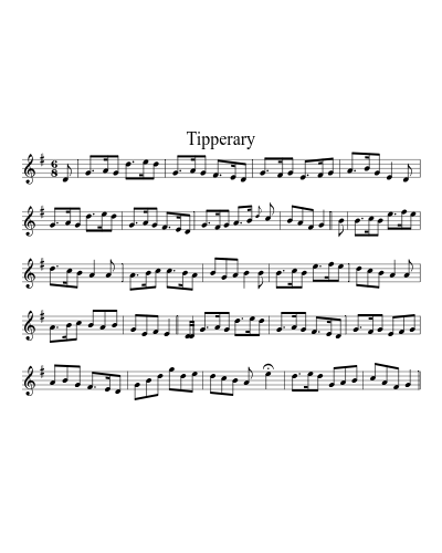 Tipperary sheet music preview