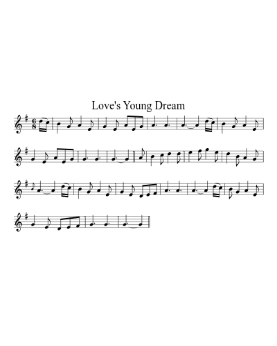 Love's Young Dream sheet music preview