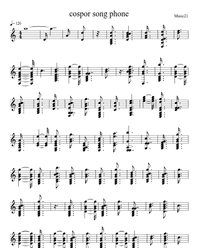 cospor song phone sheet music preview