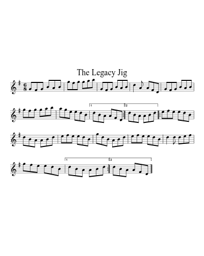 The Legacy Jig (Version 2) sheet music preview