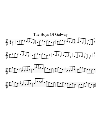 The Boys of Galway (Version 2) sheet music preview