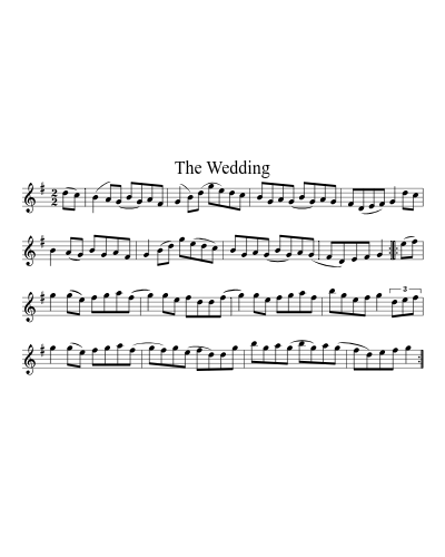 The Wedding (Version 3) sheet music preview