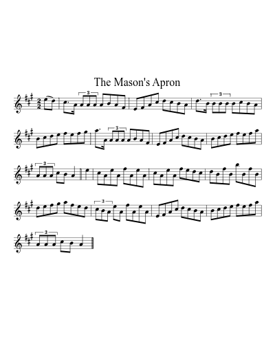 The Mason's Apron (Version 7) sheet music preview