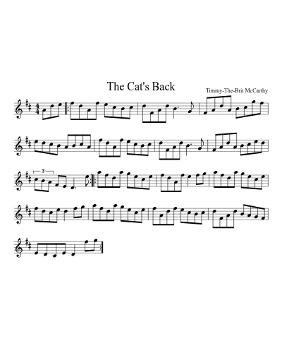 The Cat's Back sheet music preview