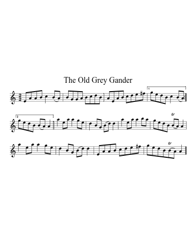 The old grey gander (Version 3) sheet music preview