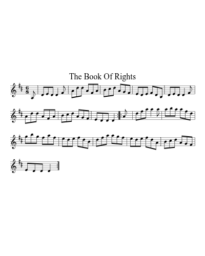 The Book of Rights (Version 2) sheet music preview