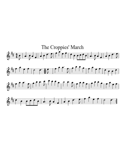 The Croppies' March sheet music preview