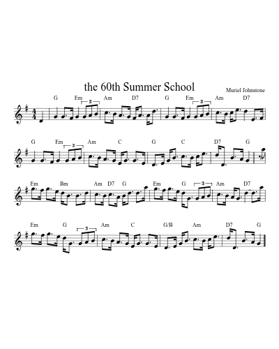 the 60th Summer School sheet music preview