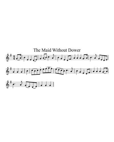 The Maid Without Dower sheet music preview
