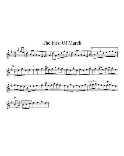 The First of March (Version 2) sheet music preview