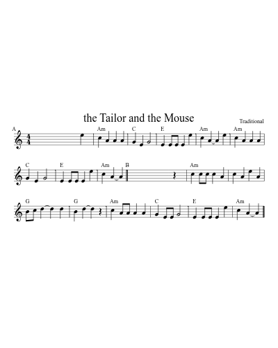 the Tailor and the Mouse sheet music preview