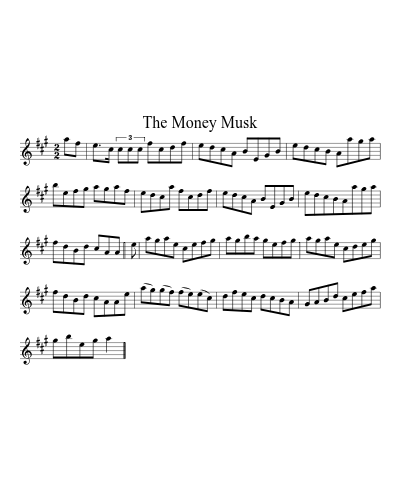 The Money Musk (Version 2) sheet music preview