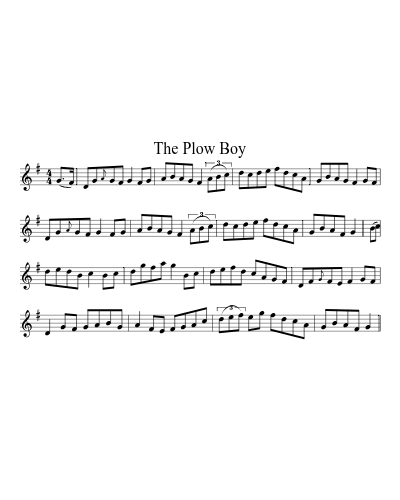 The Plow Boy sheet music preview